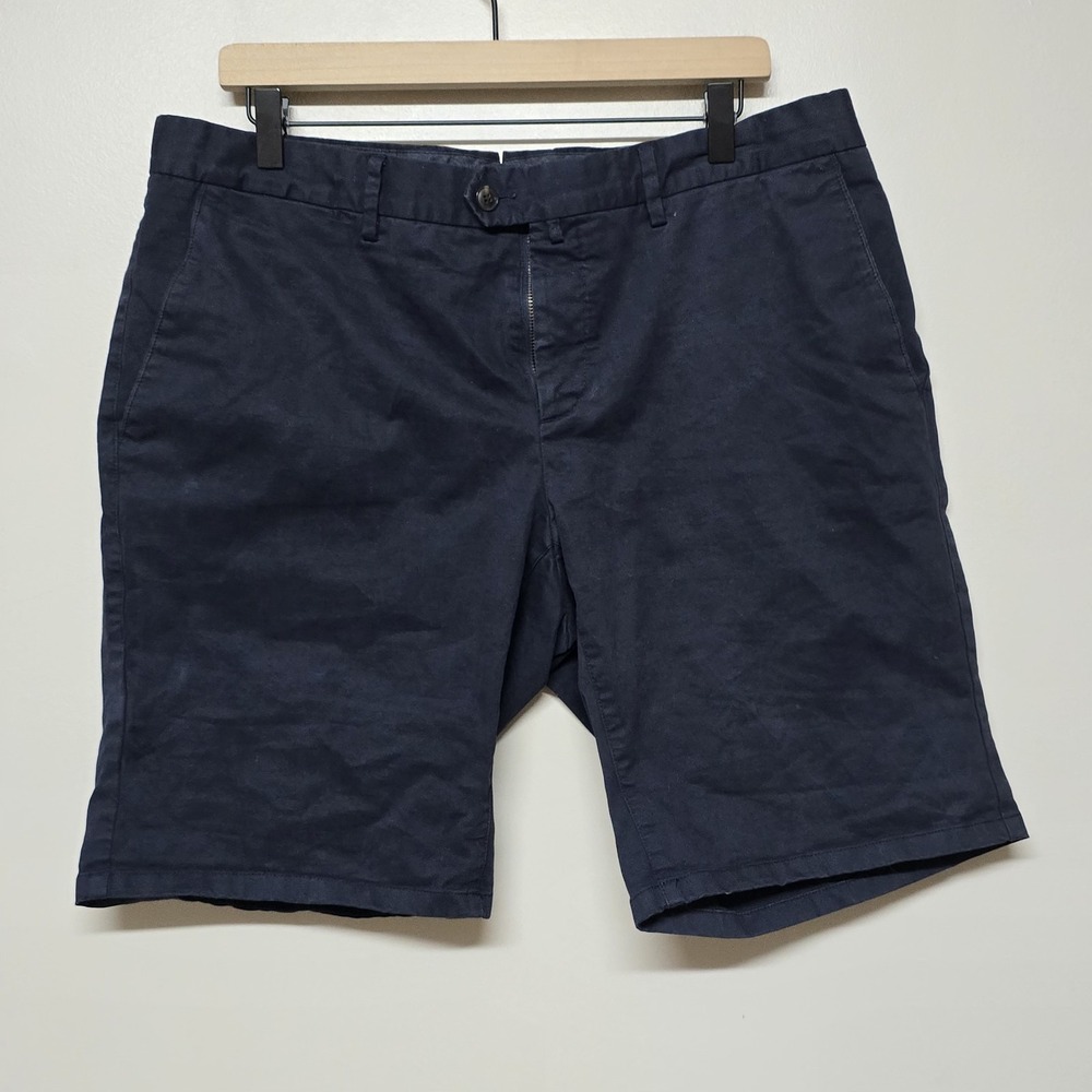Suitsupply‎ Porto Shorts Mens Sz 36 Casual Chino Blue Cotton Stretch 10"